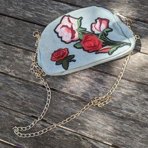 Nasty Gal denim rose crossbody